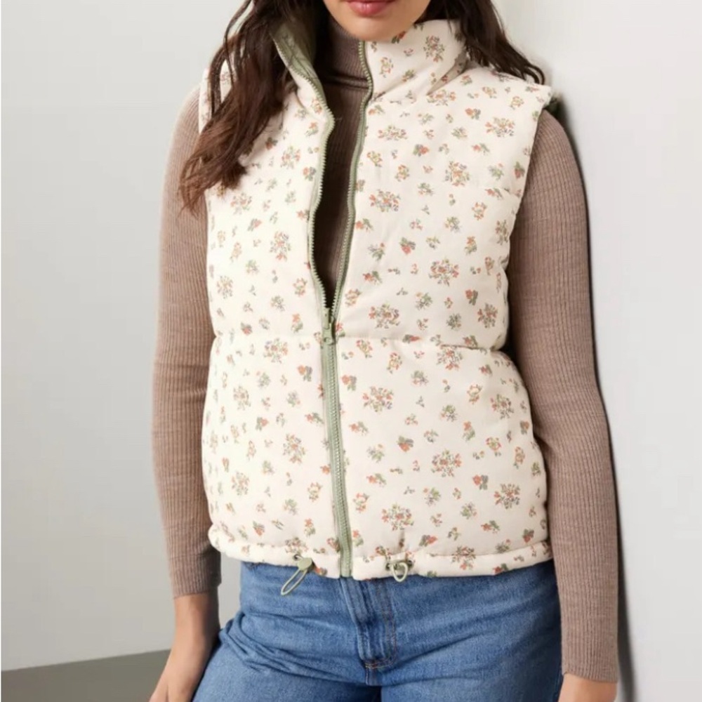 New! Rent the Runway Louna Reversible Floral Vest size large